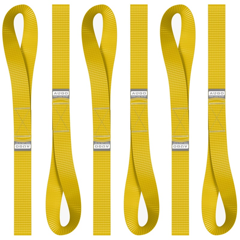 AUGO Soft Loop Tie Down Straps 1500 Load Capacity 4500 Lbs Breaking Strength 6 Pack Loops for Securing ATV UTV Motorcycles Scooters Dirt Bikes Lawn Garden Equipment by AUGO - Image 3