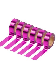 6Pcs Solid Purple Red Foil Washi Tape Set Metallic Paper Masking Tape For Diy Art Project Craft Gift Wrapping Tapes (6Pcs Purple Red) - pzsku/Z0E0FE662AA4E1331543CZ/45/_/1706522982/b24d76ed-93bf-488e-8bca-412116ed9731