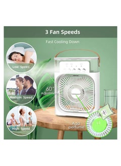 Generic Portable Air Conditioner Fan,USB Personal Evaporative Air Cooler,Mini Humidifier Misting Fan with LED Light,3 Wind Speeds and 5 Spray Modes For Home Appliances  - Image 2