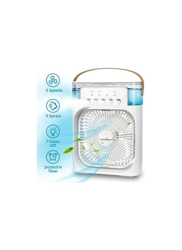 Generic Portable Air Conditioner Fan,USB Personal Evaporative Air Cooler,Mini Humidifier Misting Fan with LED Light,3 Wind Speeds and 5 Spray Modes For Home Appliances  - Image 5