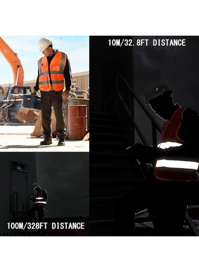 TEAKWOOD One piece of orange engineering reflective vest/safety suit/construction reflective vest/high gloss reflective vest (XL) - Image 4