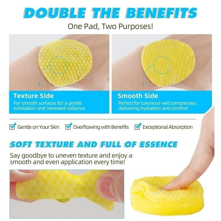 Bittern Kojic Acid And Turmeric Cleansing Pads (60 Count), Turmeric Kojic Acid Cleansing Pads For Face Mild & Non-Irritating, Helps Balance Skin Oil & Water, Gentle & Non-Irritating For All Skin Types - Image 4
