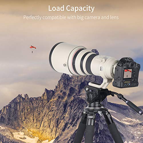 Innorel Heavy Duty Tripod Fluid Head- F80 Drag Pan Cameras Video Fluid Head With 1 4 And 3 8 In Screws Sliding Plate Cnc Professional Panoramic Max Load 26.5Lb 12Kg For Dslr Camcorders Shooting Film - Image 4