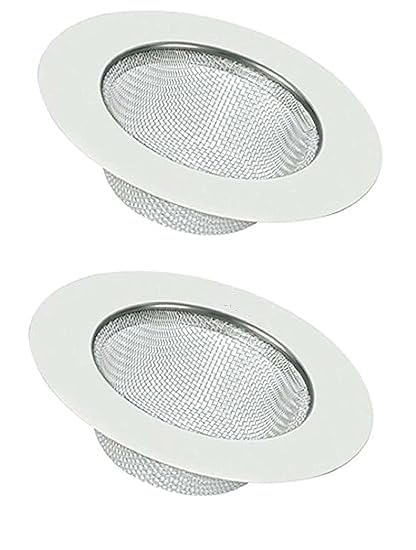 APURK Drain Strainer Jali Stainless Steel Sink Strainer Kitchen Drain Basin Basket Filter Stopper DrainerSS Sink Jali Pack of 2 - Image 1