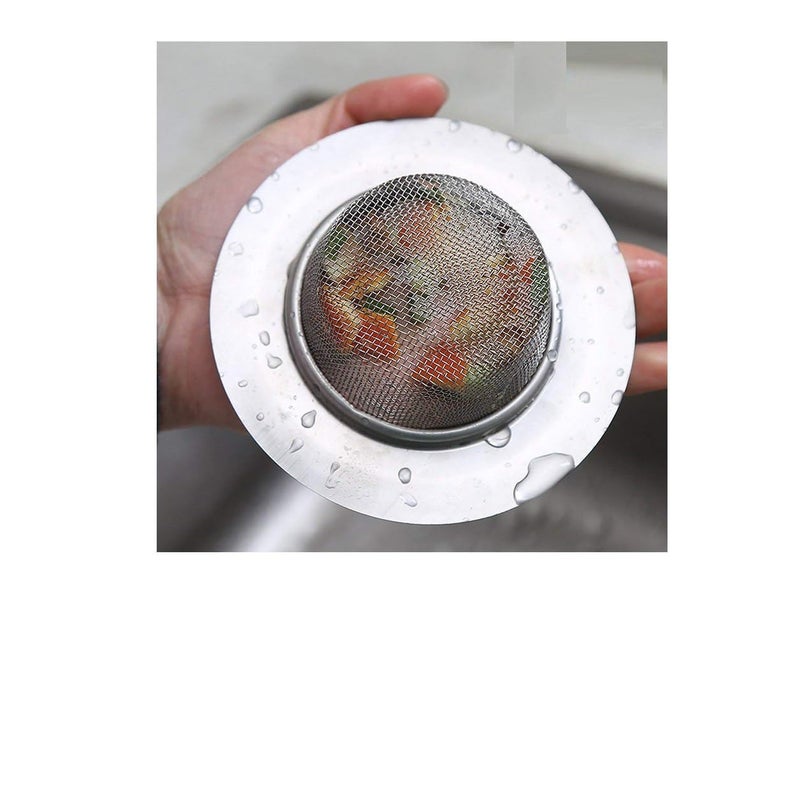 APURK Drain Strainer Jali Stainless Steel Sink Strainer Kitchen Drain Basin Basket Filter Stopper DrainerSS Sink Jali Pack of 2 - Image 2