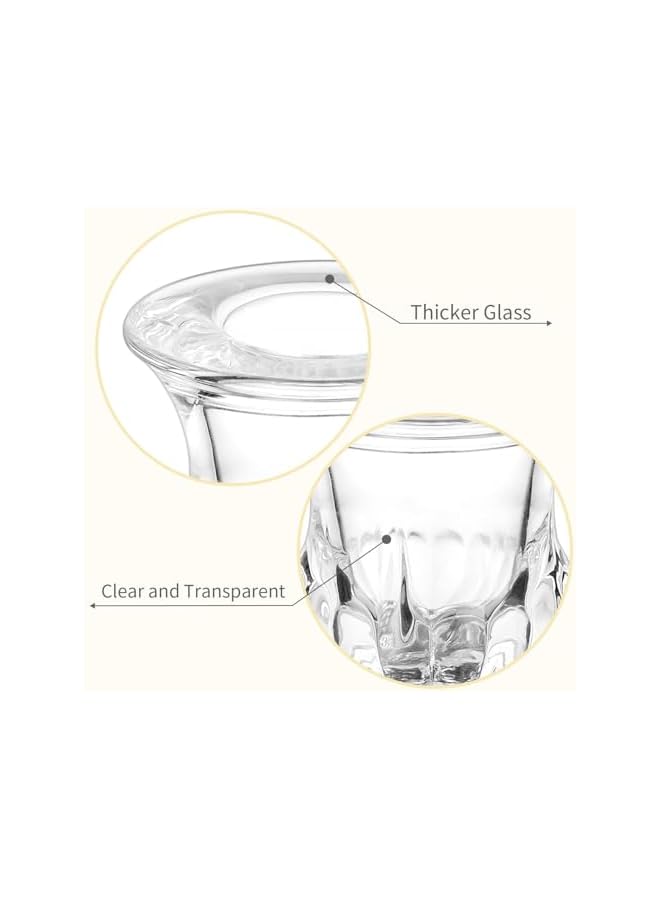 The Bros Glass Taper Candleholders - Clear Small Candlestick Holder Bulk, Set of 6 Clear Candleholders for Taper Candles Small Table, Glass Candlestick Holders, Thicker Glass Candle Sticks Set - Image 4