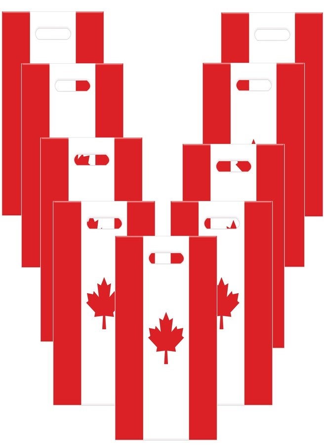 CupaPlay 50 Pieces Canada Party Favor Plastic Bags,Maple Syrup Canadian Flag Birthday Party Favors Decorations Supplies National Canada Day Goodie Bag - Image 1