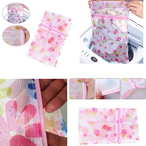 Funeiko Microfiber Mesh Laundry Clothes Washing Bag - Basket Laundry/Washing Mesh Net Zipped- 40X50 CM (Pack of 4) - Image 4