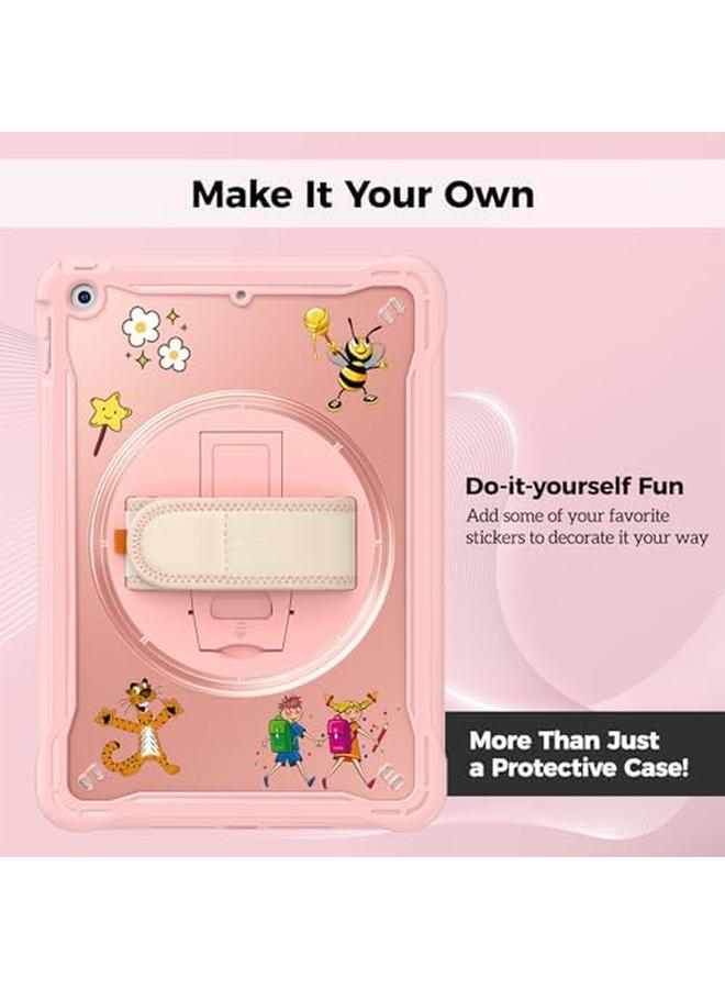 Procases Compatible For iPad 10.2 Case iPad 9Th 8Th 7Th Generation 2021 2020 2019 Case Heavy Duty Shockproof Rugged Case 360 Degree Rotatable Kickstand Protective Cover Case –Pink - Image 2