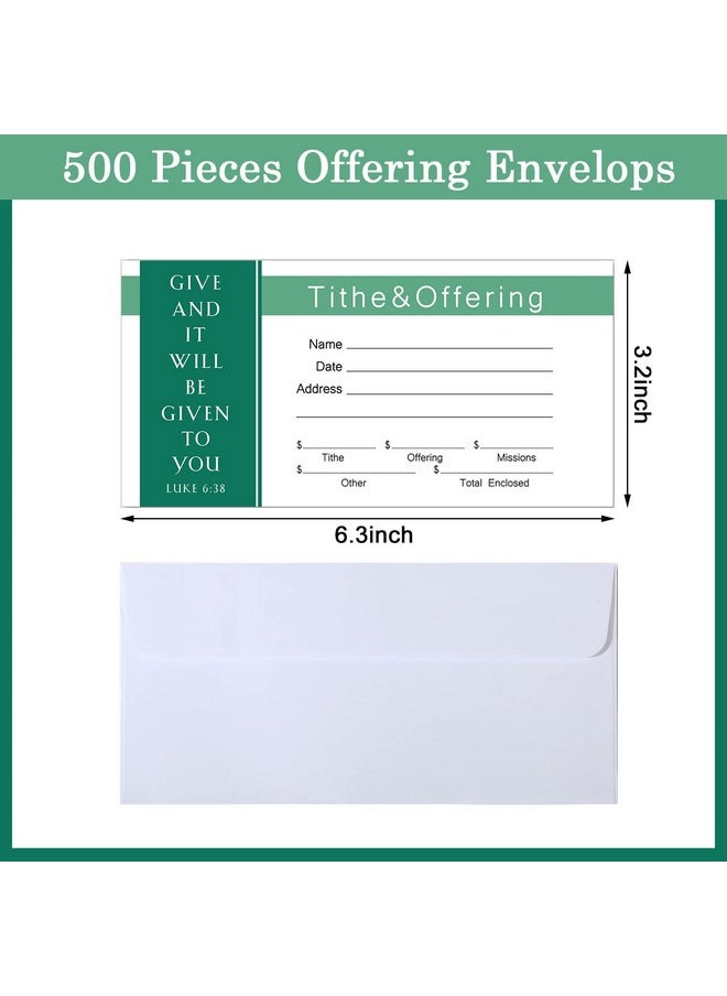 Woanger - 500 Count Tithes And Offering Envelopes For Church Offering Donation Envelopes Tithing Envelope My Offering Bill Size Envelope Checks And Cash Envelopes For Tithes And Offerings (Stylish) - Image 1