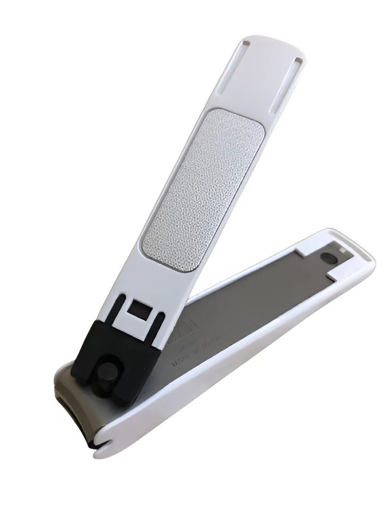 Kai Nail Clipper White 3 Functions 562LK-0331 – Stainless Steel Blade, Built-in Nail File & Catcher Case, Made in Japan - Image 2