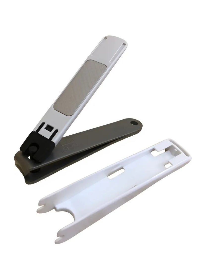 Kai Nail Clipper White 3 Functions 562LK-0331 – Stainless Steel Blade, Built-in Nail File & Catcher Case, Made in Japan - Image 3