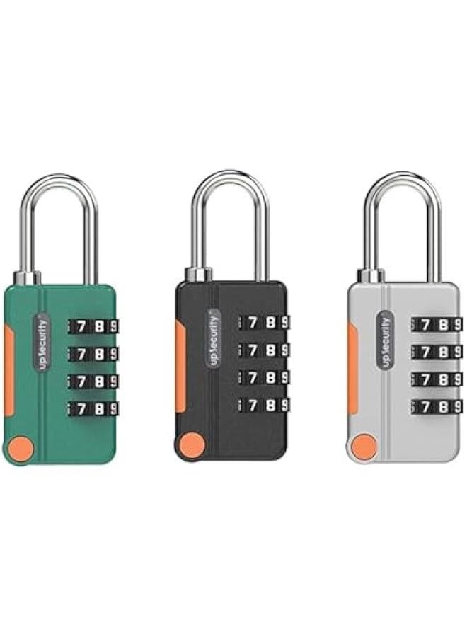 بي دبليو اس جاي قفل كلمة مرور م جودتول قال لإعادة الضط، قفل خزاة كلمة مرور، أرعة أقفال متعددة الأغراض مضادة للسرقة للأمتعة وصاديق الأدوات وشط الظر والخزائ وغيرا م الاستخدامات - Image 1