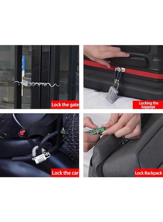 بي دبليو اس جاي قفل كلمة مرور م جودتول قال لإعادة الضط، قفل خزاة كلمة مرور، أرعة أقفال متعددة الأغراض مضادة للسرقة للأمتعة وصاديق الأدوات وشط الظر والخزائ وغيرا م الاستخدامات - Image 5