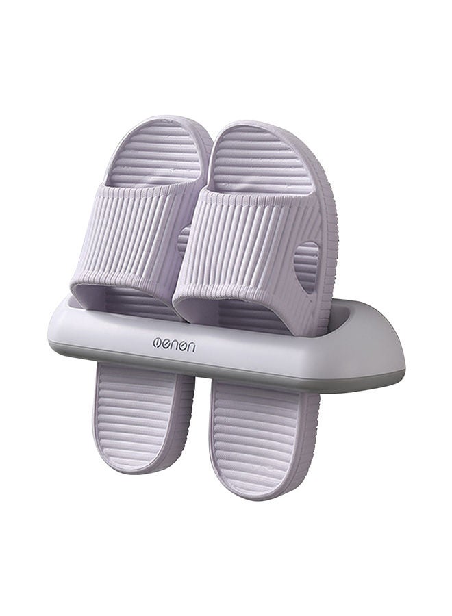 NIBEMINENT Wall Mounted Bathroom Slippers Rack Grey 28.5 x 6 7centimeter 