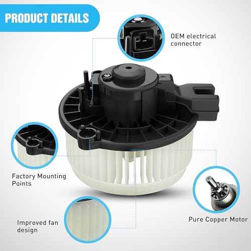 Nilight HVAC Heater Blower Motor Fan Fit for Honda FIT 2009 2010 2011 2012 2013 2014, AC Heated Fan Blower Motor Replaces 700247 615-50209 79310TF0G01 79310-TF0-G01 - Image 3