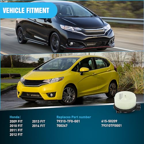 Nilight HVAC Heater Blower Motor Fan Fit for Honda FIT 2009 2010 2011 2012 2013 2014, AC Heated Fan Blower Motor Replaces 700247 615-50209 79310TF0G01 79310-TF0-G01 - Image 5