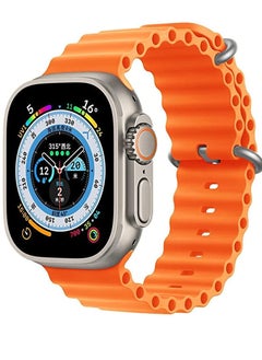 Silicon Watch Band Strap for Apple Watch Ultra 49mm/45mm/44mm/42mm Ocean Orange