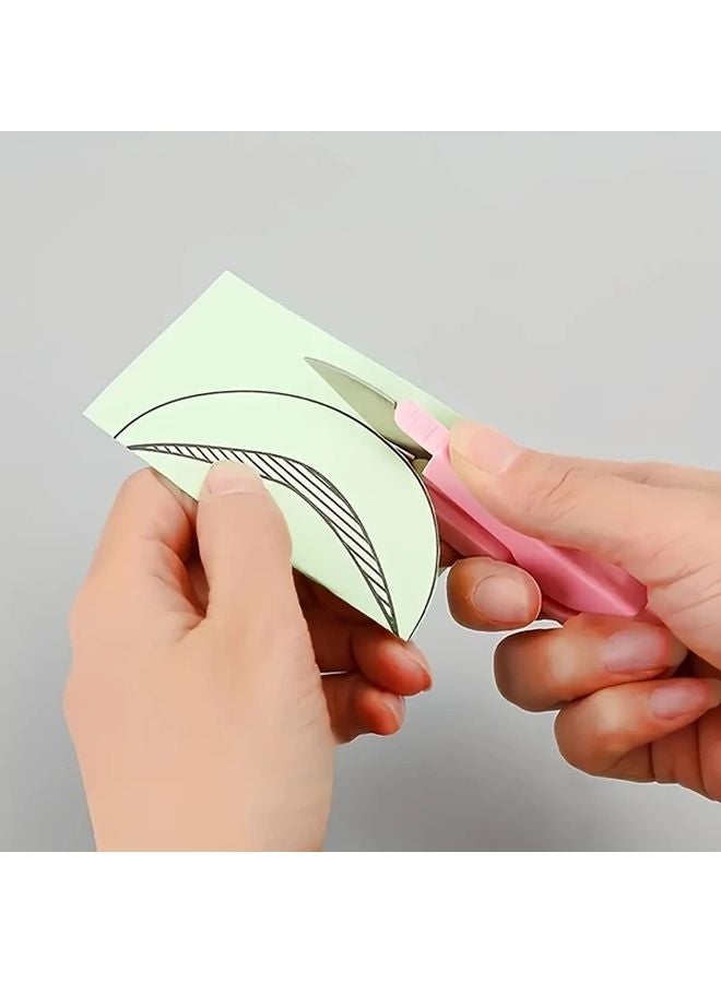 White Portable Safety Sewing Scissors Thread Snips Cross Stitch Embroidery U Shaped - Image 5