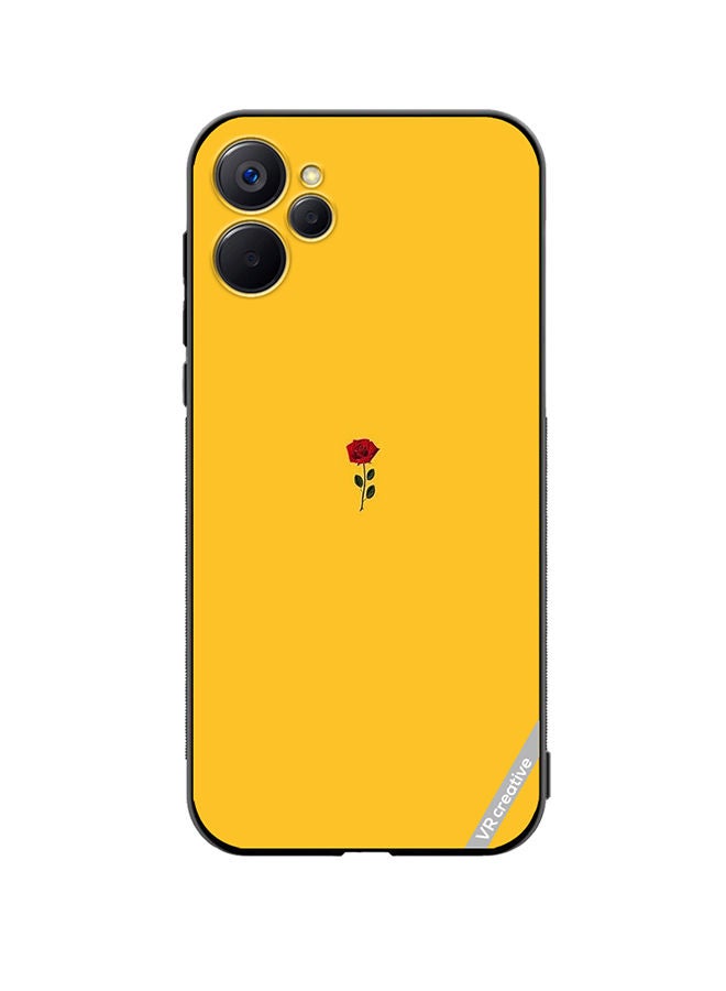 VR CREATIVE غطاء حماية لهاتف Realme 9i 5G بتصميم وردة حمراء متعددة الألوان - Image 1