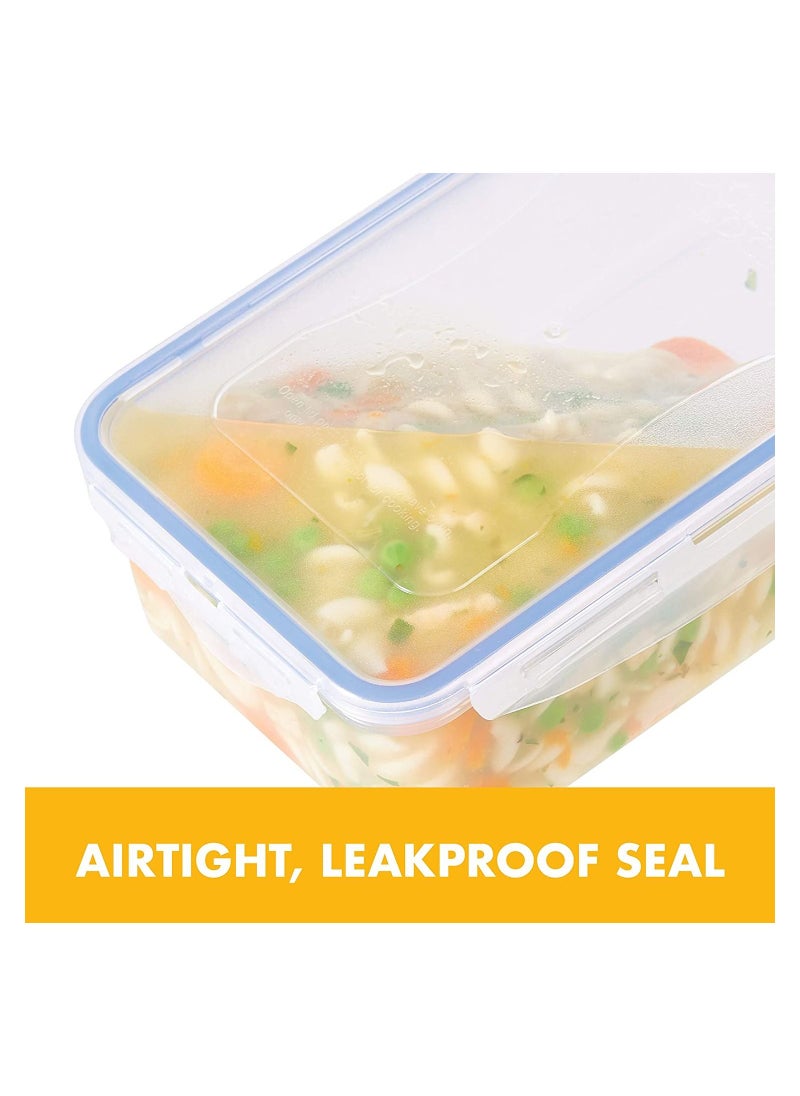 Locknlock Hpl827 Food Container, Clear Blue, W 9.3 X H 6.6 D 5.9 Cm, 4.5 Liter, Rectangular, Polypropylene