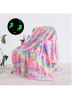 FASHION HOME Kids Glow in The Dark Blanket Soft Throw All Seasons for Couch Sofa Bed 150 x 120cm  - Image 1