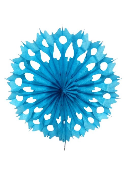Funcart Funcart 16 Snowflake Paper Fan Blue 