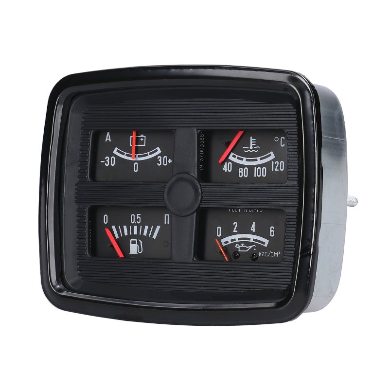 4 in 1 Car Instrument Assembly Multi-Functional Automotive Fuel Gauge Oil Pressure Gauge Water Temperature Gauge Ammeter 12V - Image 1