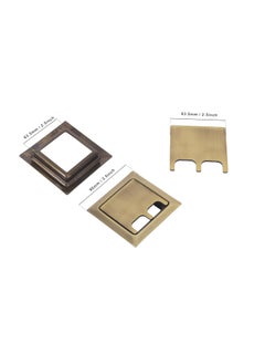 Nixnine Nixnine 25 Inch Stainless Steel Cable ManagerCable Hole Cover GrommetWire Cable Organiser Manager Brass Antique Finis Square Pack of 3  - Image 3