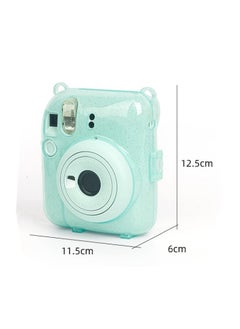 Generic Transparent Glitter Crystal Case for Fujifilm Instax Mini 12 Camera Adjustable PC Camera Protective Case with Upgraded Films Pocket Pouch for Storing Photos (Purple)  - Image 5