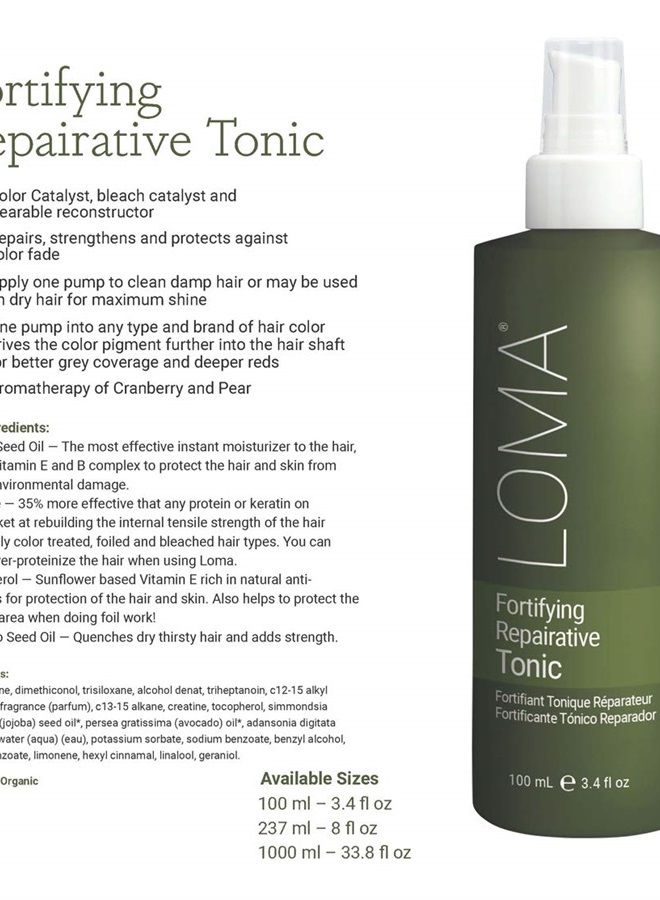 Loma Hair Care Fortifying Reparative Tonic, 3.4 Fl Oz - Image 2