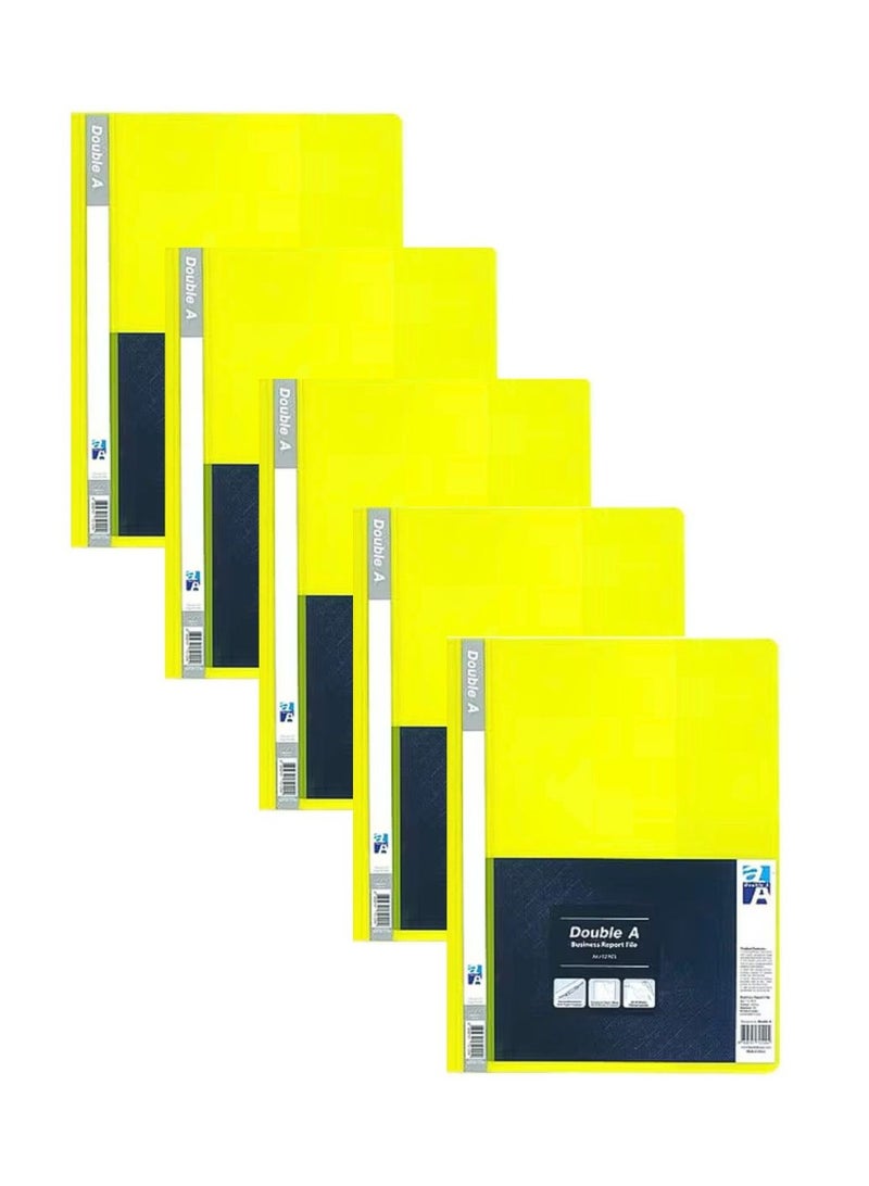 ملف تقرير A4 أصفر، أغطية تقرير أمامية شفافة لملف المشروع للمدرسة أو المكتب عبوة من 6 - Image 2