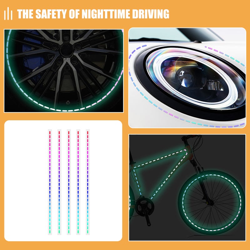 🚗 ملصقات عاكسة لإطارات عجلات السيارات لتعزيز الرؤية الليلية وتصميم أنيق - Image 4