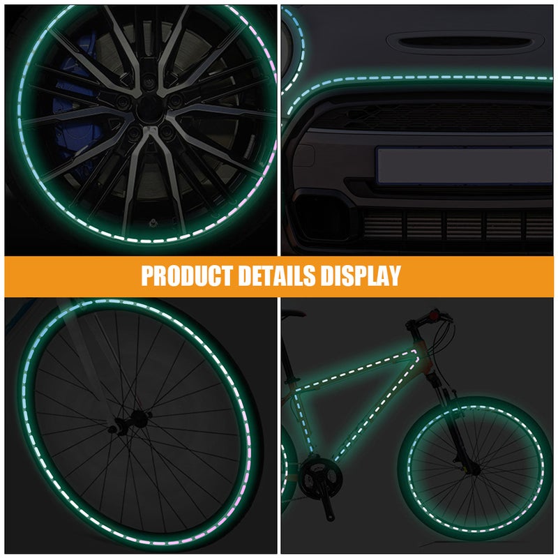 🚗 ملصقات عاكسة لإطارات عجلات السيارات لتعزيز الرؤية الليلية وتصميم أنيق - Image 3
