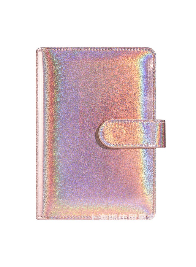QICAI A6 Colorful Matte Laser Macaron Set Pu Notebook Cash Budget Financial Loose-leaf Book - Image 1