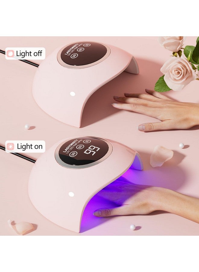 LadyMisty LadyMisty 72W UV LED Nail Lamp Light Dryer for Nails Gel Polish with 18 Beads 3 Timer Setting & LCD Touch Display Screen, Auto Sensor, Professional Nails, Pink…… - Image 4
