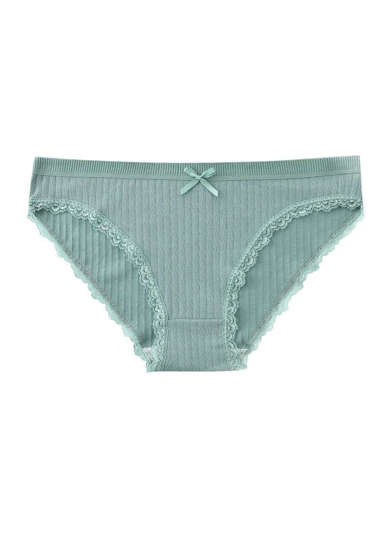 Zeemey 6-Piece Cotton Bikini Breathable Panties Low Waist Fashionable Ladies Panties