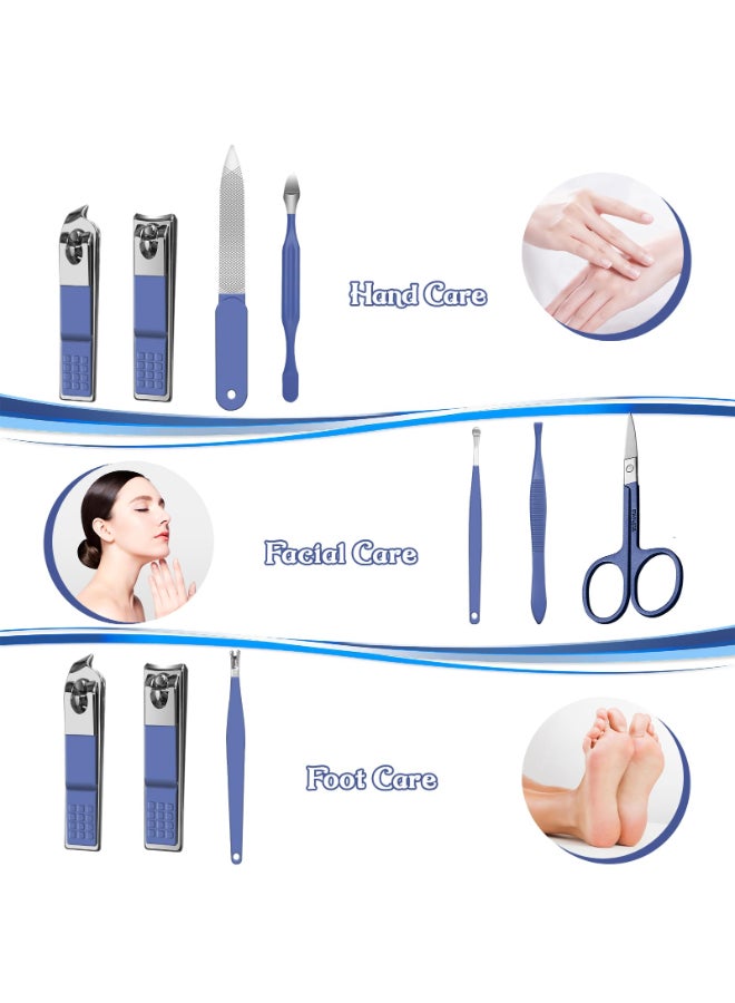 RedFlow Manicure Set 8 in 1 Nail Clipper SetRedFlow Nail ClippersFingernail Toenail ClippersManicure ToolsPedicure ToolsSuitable for Travel Manicure KitNail Set Kit with Everything Profe Blue - Image 4