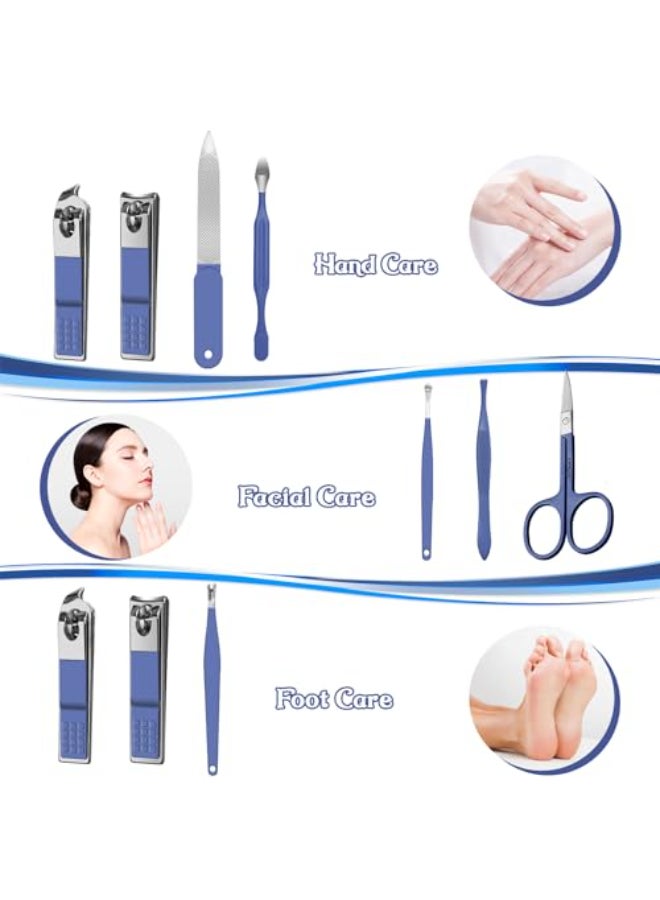 RedFlow Manicure Set 8 in 1 Nail Clipper SetRedFlow Nail ClippersFingernail Toenail ClippersManicure ToolsPedicure ToolsSuitable for Travel Manicure KitNail Set Kit with Everything Profe Blue - Image 3