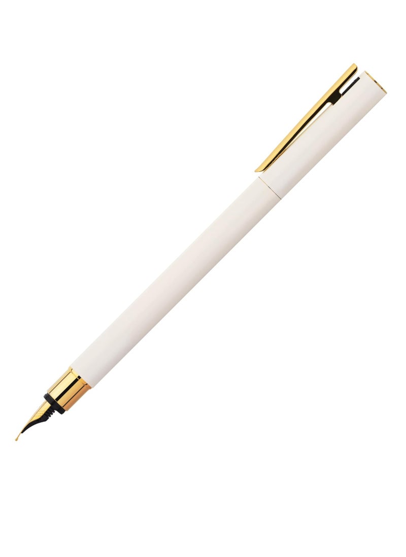 FABER-CASTELL - Faber-Castell Neo Slim Fountain Pen Nib Width M Gold Marshmallow, The Pen is equipped with a high-quality gold-plated stainless steel nib in width M (medium) - Image 1