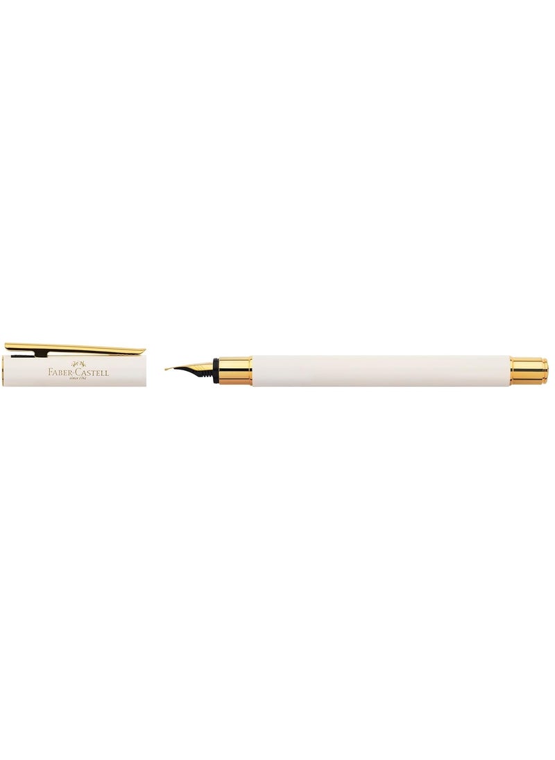 FABER-CASTELL - Faber-Castell Neo Slim Fountain Pen Nib Width M Gold Marshmallow, The Pen is equipped with a high-quality gold-plated stainless steel nib in width M (medium) - Image 1
