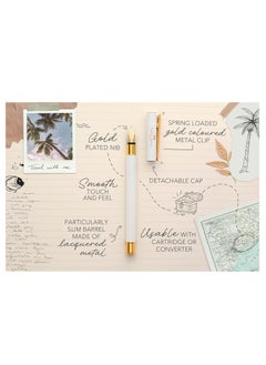 FABER-CASTELL Faber-Castell Neo Slim Fountain Pen Nib Width M Gold Marshmallow, The Pen is equipped with a high-quality gold-plated stainless steel nib in width M (medium)  - Image 4