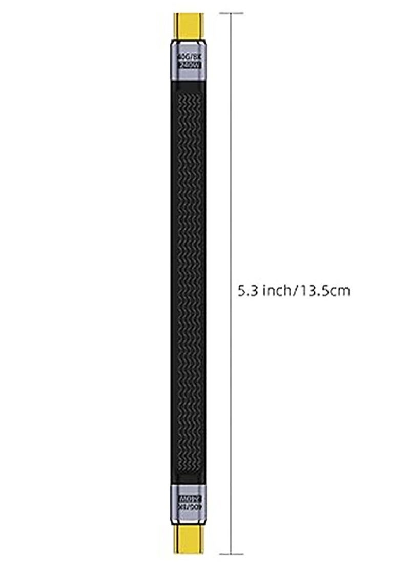 Short USB C Cable 5.3 inch, USB C to Type C 240W Fast Charging USB 4 Cable Supports 8K HD Display, 40Gbps Data Transfer for Thunderbolt 4/3, Laptop, Tablet, Phone and More  - Image 2