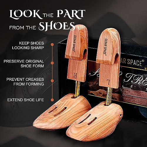 Cedar Space Wooden Shoe Stretcher Tree, 6.5-14 Sizes Cedar Wood Shoe Trees,2/4PC Shoe Stretcher for Men, Sneakers,Boots - Image 4