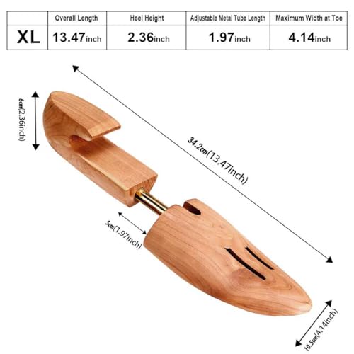 Cedar Space Wooden Shoe Stretcher Tree, 6.5-14 Sizes Cedar Wood Shoe Trees,2/4PC Shoe Stretcher for Men, Sneakers,Boots - Image 2