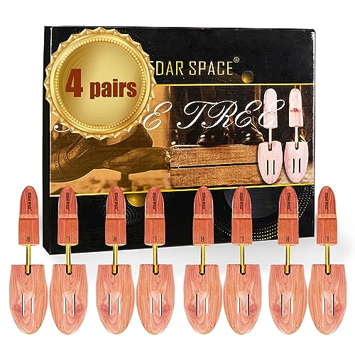 Cedar Space Wooden Shoe Stretcher Tree, 6.5-14 Sizes Cedar Wood Shoe Trees,2/4PC Shoe Stretcher for Men, Sneakers,Boots - Image 3
