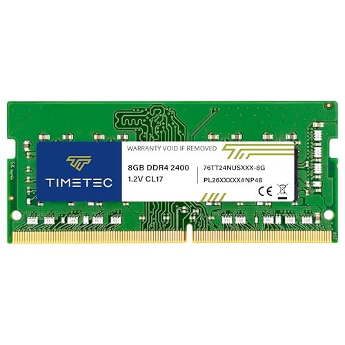 Timetec Premium 8GB DDR4 2400MHz PC42400T PC419200 SODIMM Laptop RAM 260Pin 12V CL17 NonECC Unbuffered Memory Module for Laptop Notebook Mini PC AllinOne