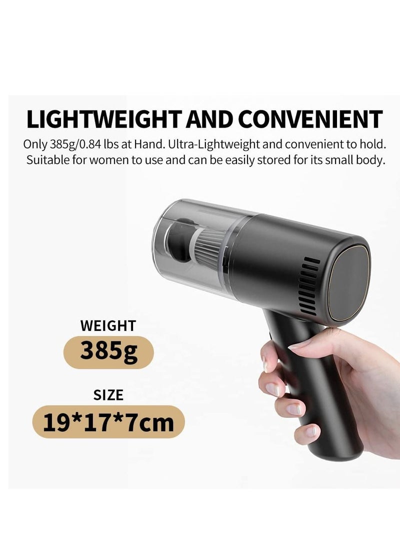 Wireless Handheld Vacuum Cleaner 6000Pa High Suction Power, Twin Turbine Motors Four Types of Suction Styles Portable Home and Car Accessories Cordless Handheld Vac Cleaning Device
