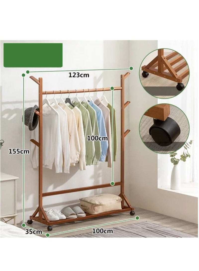 MTL Bamboo Garment Rack 100*35*155cm - Image 2