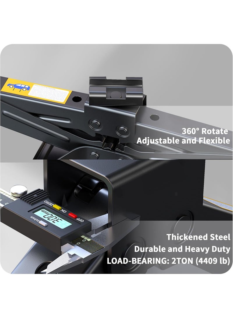 طقم رافعة سيارة (جاك) 2 طن - أداة طوارئ شاملة - رافعة مقص قوية للخدمة الشاقة - عملي للسيارات والـ SUV - Image 4